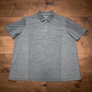 Tommy Bahama IslandZone Mens‎ XXL Polo Shirt Dark Gray Performance Golf Summer